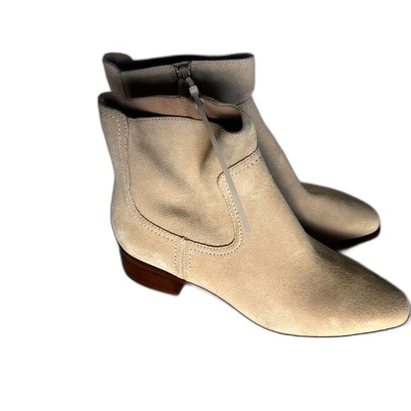 Cole Haan Beige Suede Ankle Boots – Pointed Toe, Size 8 B, NWT - Picture 3 of 8